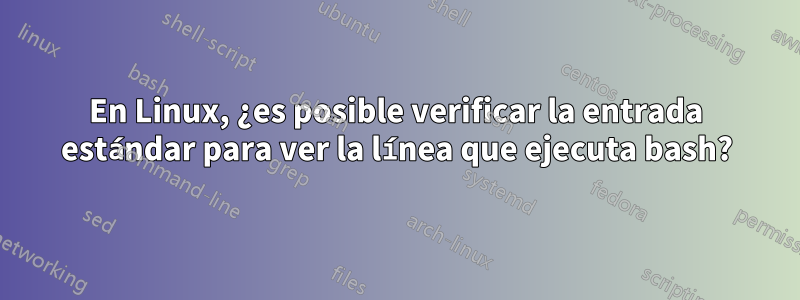 En Linux, ¿es posible verificar la entrada estándar para ver la línea que ejecuta bash?