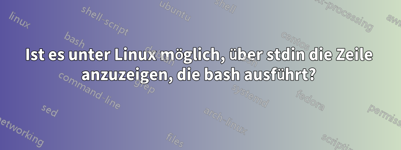 Ist es unter Linux möglich, über stdin die Zeile anzuzeigen, die bash ausführt?