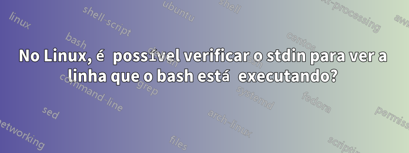 No Linux, é possível verificar o stdin para ver a linha que o bash está executando?