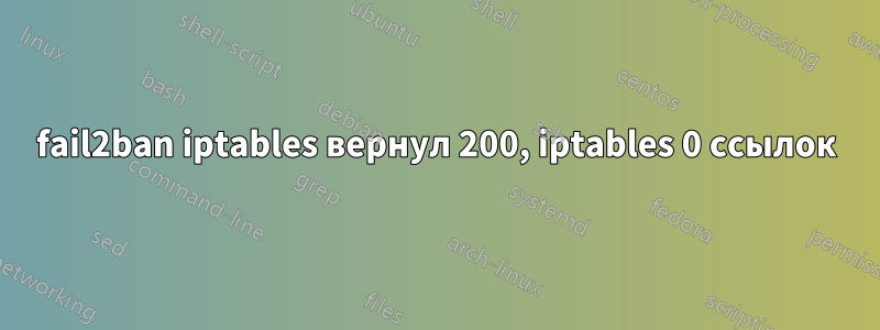 fail2ban iptables вернул 200, iptables 0 ссылок