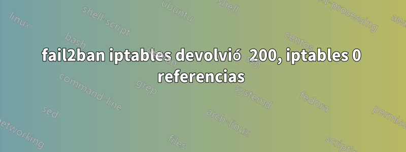fail2ban iptables devolvió 200, iptables 0 referencias