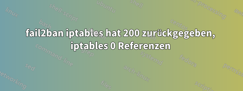 fail2ban iptables hat 200 zurückgegeben, iptables 0 Referenzen