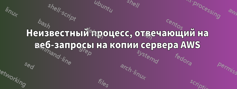 Неизвестный процесс, отвечающий на веб-запросы на копии сервера AWS
