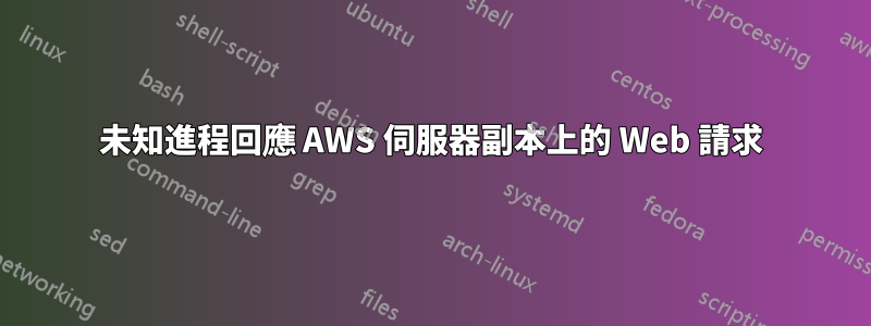 未知進程回應 AWS 伺服器副本上的 Web 請求