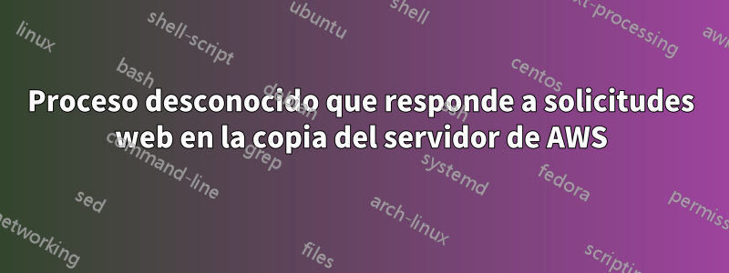Proceso desconocido que responde a solicitudes web en la copia del servidor de AWS