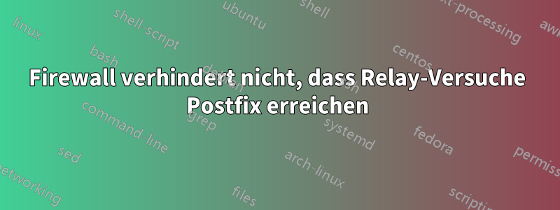 Firewall verhindert nicht, dass Relay-Versuche Postfix erreichen