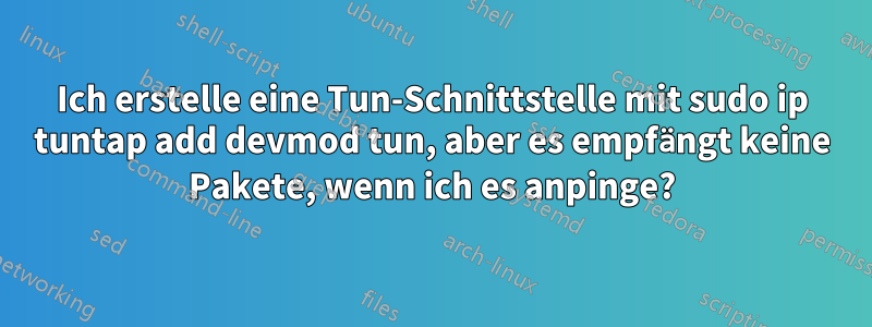 Ich erstelle eine Tun-Schnittstelle mit sudo ip tuntap add devmod tun, aber es empfängt keine Pakete, wenn ich es anpinge?