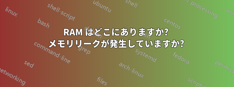 RAM はどこにありますか? メモリリークが発生していますか?