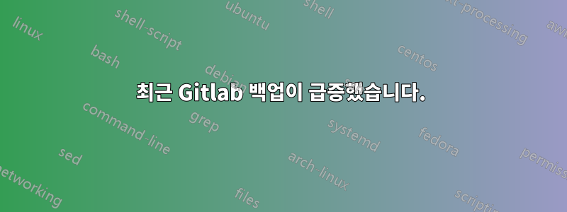 최근 Gitlab 백업이 급증했습니다.