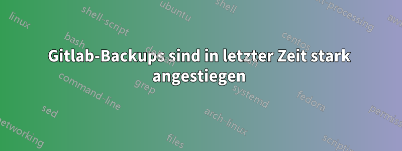 Gitlab-Backups sind in letzter Zeit stark angestiegen