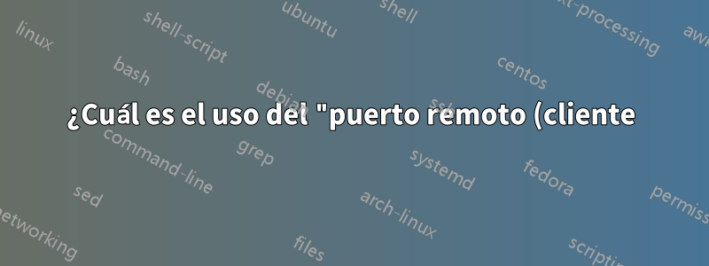 ¿Cuál es el uso del "puerto remoto (cliente)" para la regla de firewall entrante?