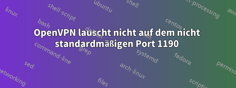OpenVPN lauscht nicht auf dem nicht standardmäßigen Port 1190