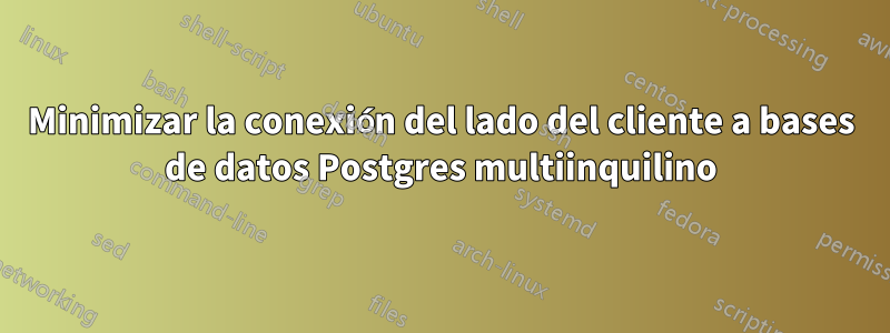 Minimizar la conexión del lado del cliente a bases de datos Postgres multiinquilino