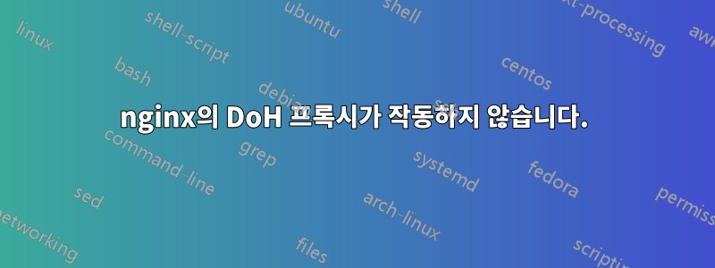 nginx의 DoH 프록시가 작동하지 않습니다.