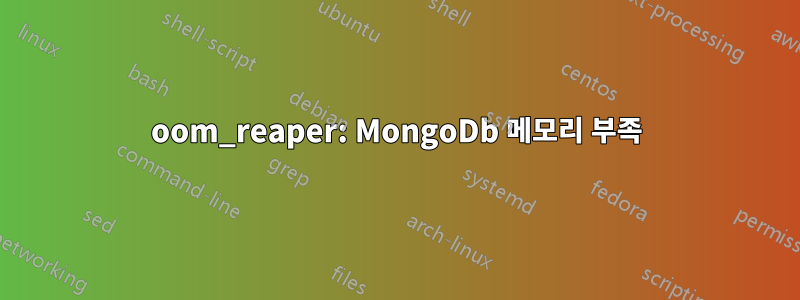 oom_reaper: MongoDb 메모리 부족
