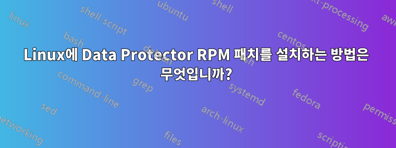 Linux에 Data Protector RPM 패치를 설치하는 방법은 무엇입니까?
