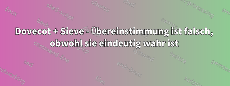 Dovecot + Sieve - Übereinstimmung ist falsch, obwohl sie eindeutig wahr ist