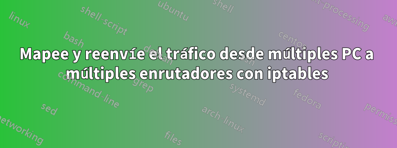 Mapee y reenvíe el tráfico desde múltiples PC a múltiples enrutadores con iptables