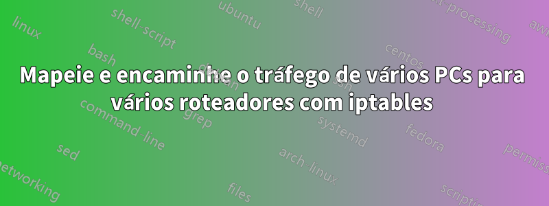 Mapeie e encaminhe o tráfego de vários PCs para vários roteadores com iptables