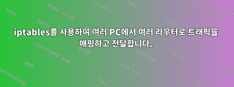 iptables를 사용하여 여러 PC에서 여러 라우터로 트래픽을 매핑하고 전달합니다.