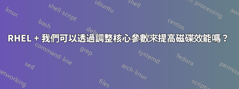 RHEL + 我們可以透過調整核心參數來提高磁碟效能嗎？