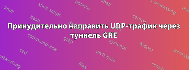 Принудительно направить UDP-трафик через туннель GRE