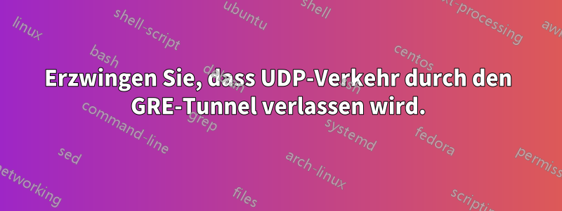 Erzwingen Sie, dass UDP-Verkehr durch den GRE-Tunnel verlassen wird.