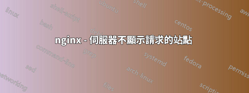 nginx - 伺服器不顯示請求的站點