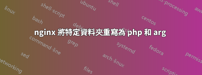 nginx 將特定資料夾重寫為 php 和 arg