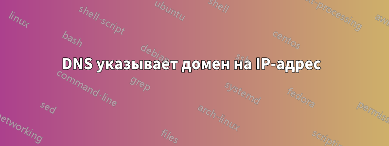 DNS указывает домен на IP-адрес 