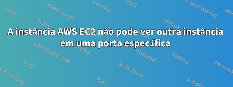 A instância AWS EC2 não pode ver outra instância em uma porta específica
