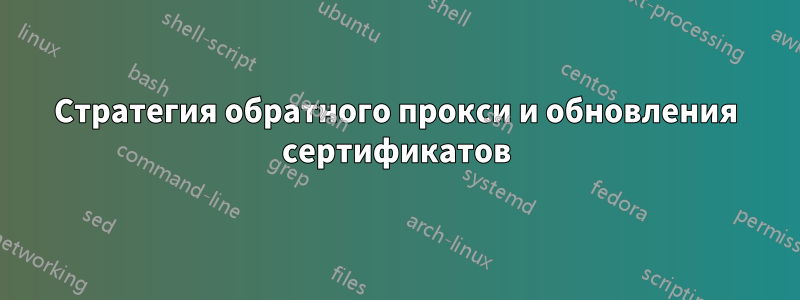 Стратегия обратного прокси и обновления сертификатов