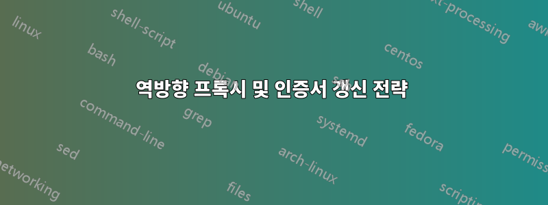 역방향 프록시 및 인증서 갱신 전략