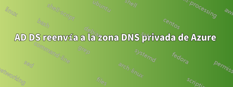 AD DS reenvía a la zona DNS privada de Azure