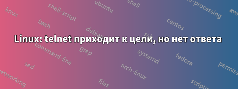 Linux: telnet приходит к цели, но нет ответа