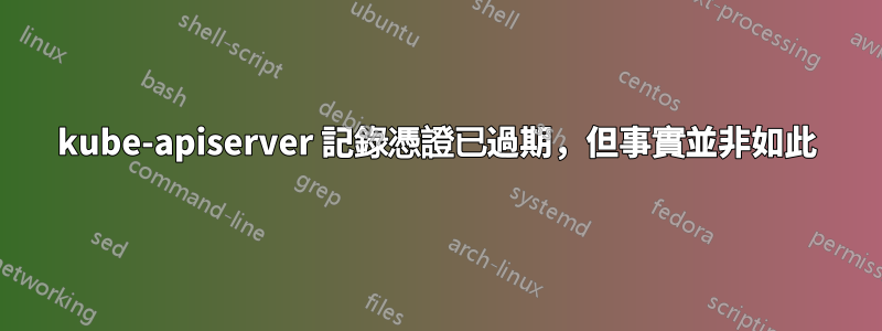 kube-apiserver 記錄憑證已過期，但事實並非如此