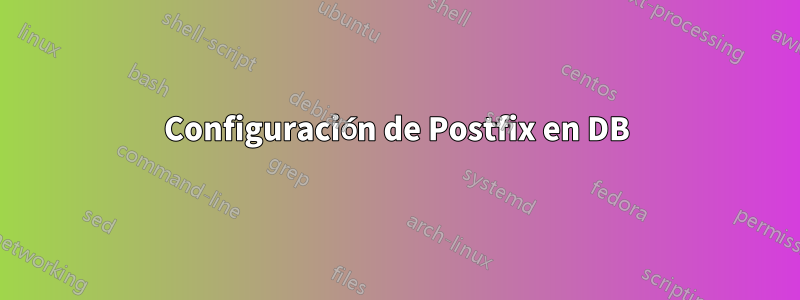 Configuración de Postfix en DB