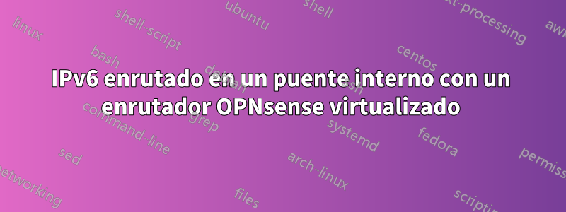 IPv6 enrutado en un puente interno con un enrutador OPNsense virtualizado