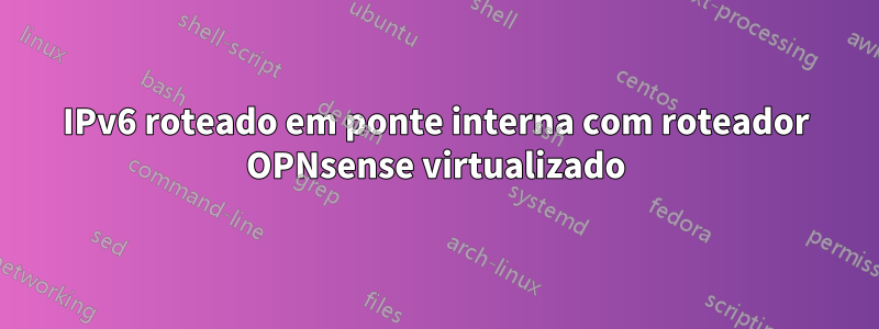 IPv6 roteado em ponte interna com roteador OPNsense virtualizado
