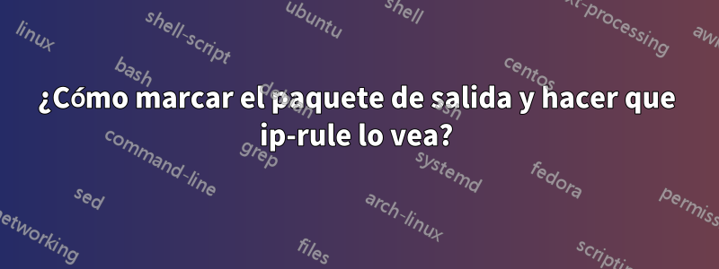 ¿Cómo marcar el paquete de salida y hacer que ip-rule lo vea?