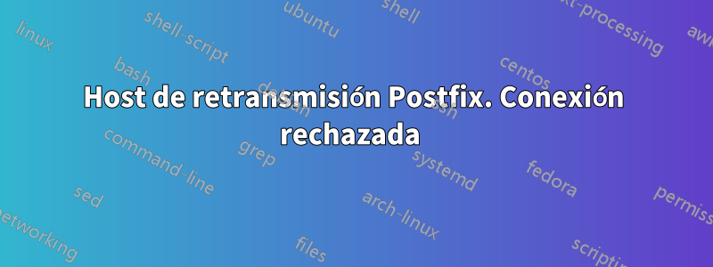 Host de retransmisión Postfix. Conexión rechazada 