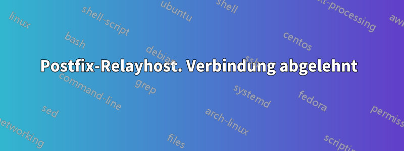 Postfix-Relayhost. Verbindung abgelehnt 
