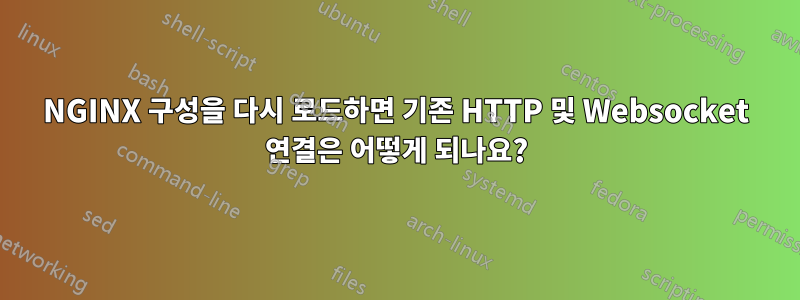 NGINX 구성을 다시 로드하면 기존 HTTP 및 Websocket 연결은 어떻게 되나요?