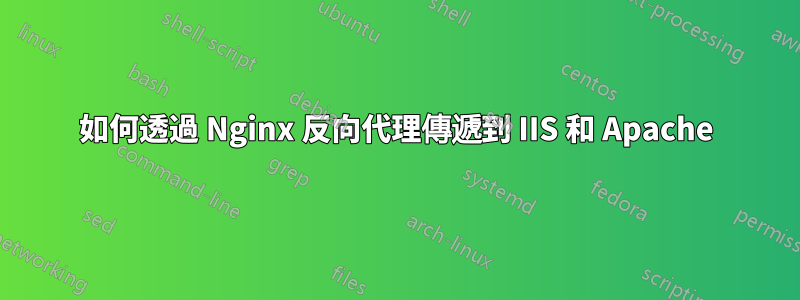 如何透過 Nginx 反向代理傳遞到 IIS 和 Apache