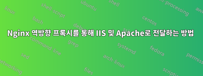 Nginx 역방향 프록시를 통해 IIS 및 Apache로 전달하는 방법