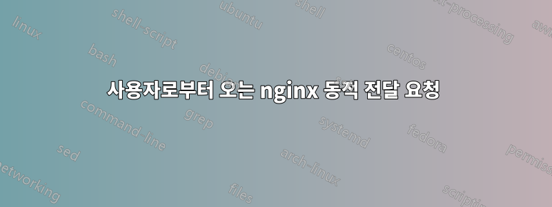 사용자로부터 오는 nginx 동적 전달 요청