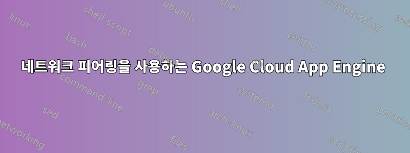 네트워크 피어링을 사용하는 Google Cloud App Engine