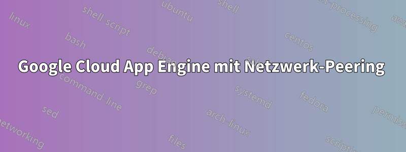 Google Cloud App Engine mit Netzwerk-Peering