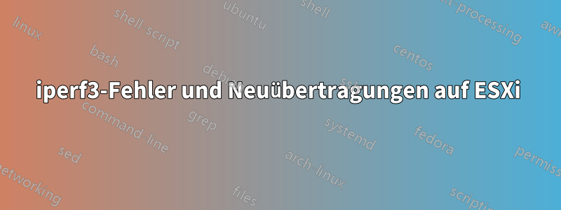 iperf3-Fehler und Neuübertragungen auf ESXi