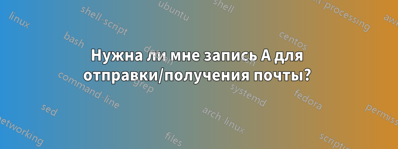 Нужна ли мне запись A для отправки/получения почты?